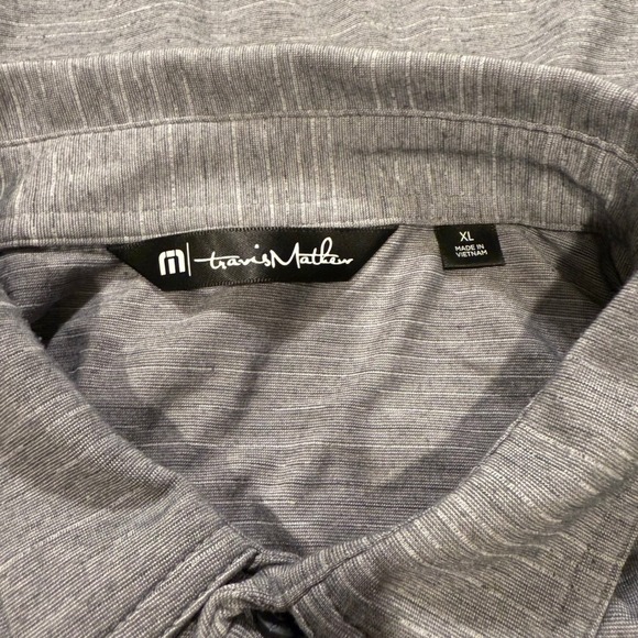 Bundle Travis Mathew Golf Polo Shirt XL Blue Gray Striped Performance Casual Men - Picture 11 of 11